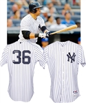 Carlos Beltrans 2014 New York Yankees Signed Game-Worn Jersey (MLB Authenticated, Steiner LOA, PSA/DNA COA)
