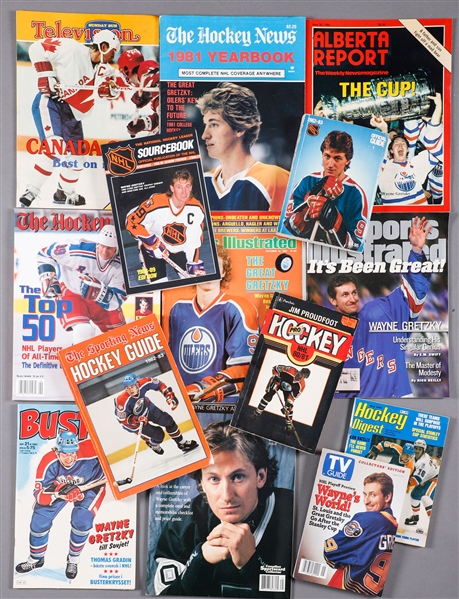 Massive Wayne Gretzky (Edmonton Oilers - Los Angeles Kings - New York Rangers) Publications, Books, Pictures and More (10 Big Boxes)