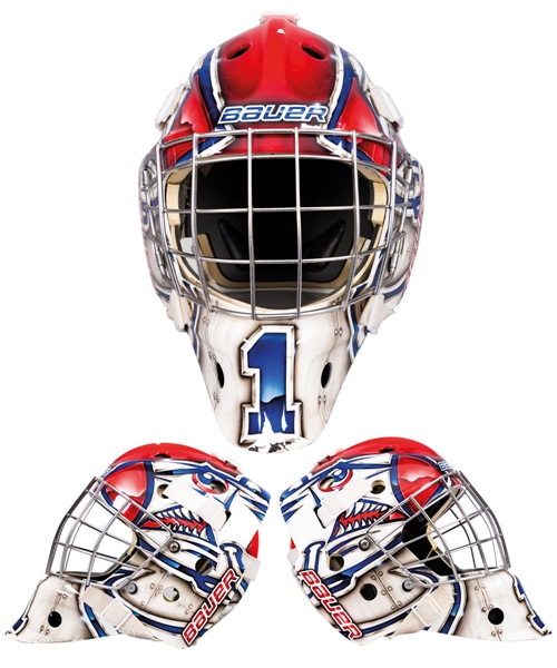 Antoine Bibeau’s 2012-13 QMJHL PEI Rocket Game-Worn Goalie Mask with COA