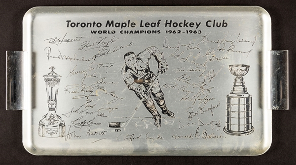 Toronto Maple Leafs 1962-63 Stanley Cup Championship Tray and 1966 Stanley Cup Finals 16mm Film Reel