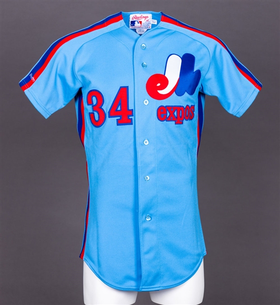 Pascual Perezs 1989 Montreal Expos Game-Issued Road Jersey 