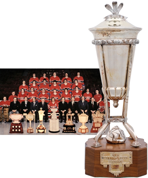 Bob Gaineys 1976-77 Montreal Canadiens Prince of Wales Championship Trophy from His Personal Collection with His Signed LOA (13")
