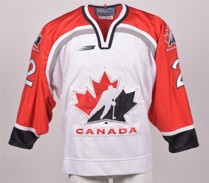 Sommer Wests 1998-99 Team Canada WNT - U22 Game-Worn White Jersey with LOA