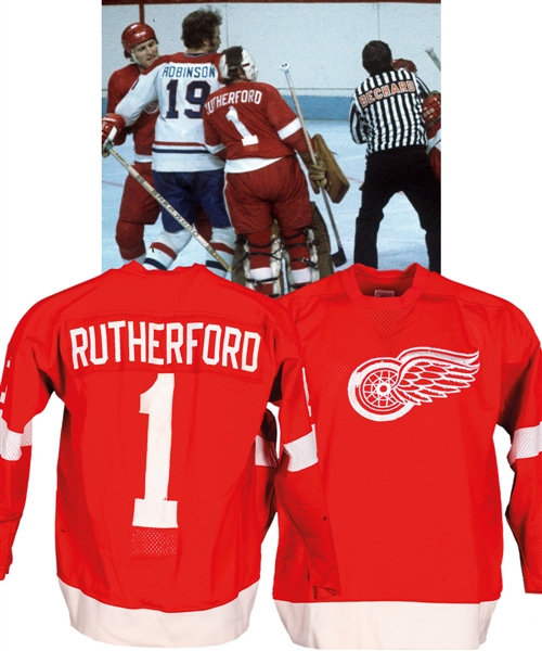 Jim Rutherford’s 1977-78 Detroit Red Wings Game-Worn Jersey 