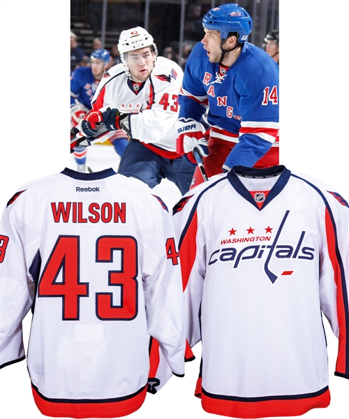 Tom Wilsons 2012-13 Washington Capitals Game-Worn Pre-Rookie Season Playoffs Jersey with Team LOA