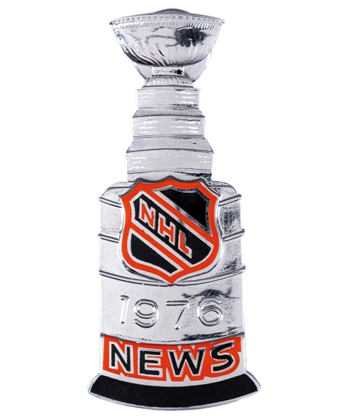 1976 NHL Stanley Cup Sterling Silver Press Pin - Montreal Canadiens vs Philadelphia Flyers
