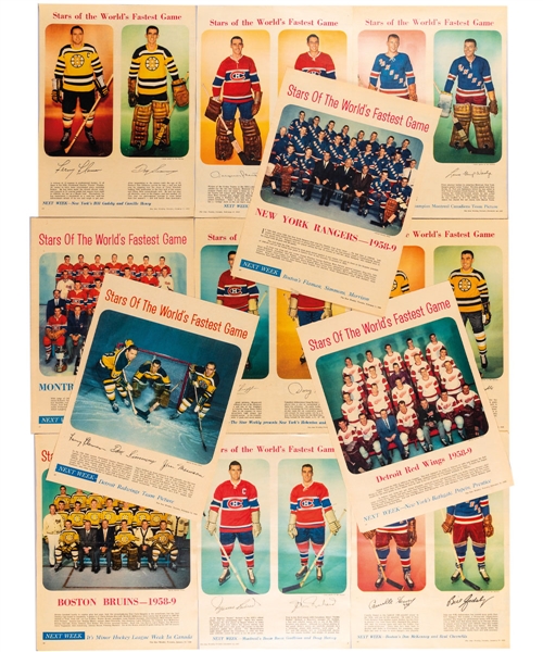 Perspectives and Star Weekly 1950s/1960s Hockey Pictures (75), La Patrie Hockey and Other Sports Pictures (80) Plus 1972-83 Dimanche Derniere Heure Multi-Sports Pictures (488)