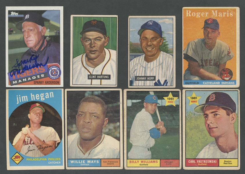 HHOF 2004 Multi-Signed Inductions Posters (2) and Baseball Card Collection Including 1958 Topps #47 Roger Maris RC