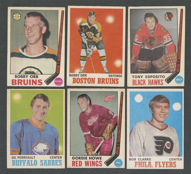 1968-69 (73/217), 1969-70 (121/231) and 1970-71 (151/264) O-Pee-Chee Hockey Starter Sets with Numerous Key/Rookie Cards Included