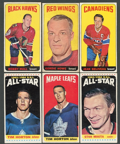 1964-65 Topps Hockey Tall Boys Complete Set with 2 PSA-Graded Cards