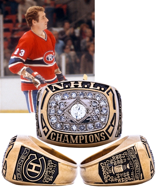 Bob Gaineys 1977-78 Montreal Canadiens Stanley Cup Championship 14K Gold and Diamond Ring from His Personal Collection with His Signed LOA