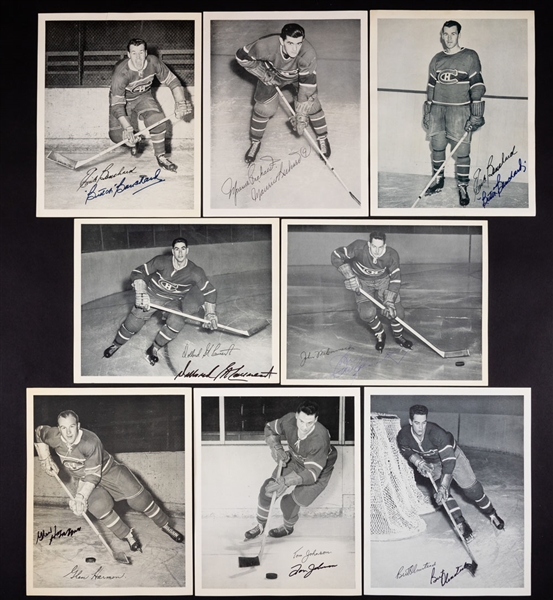 1945-1954 Montreal Canadiens and Toronto Maple Leafs Quaker Oats Hockey Photos (100), lncluding Eight Autographed