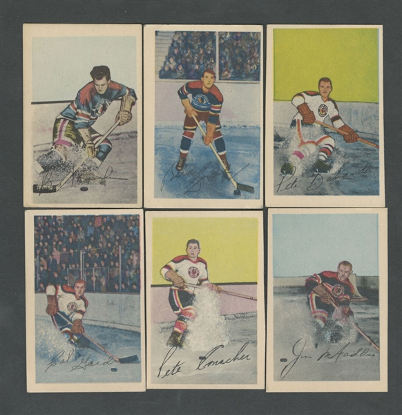 Chicago Black Hawks 1952-53 Parkhurst Hockey Cards (12) Including Gadsby and Mosienko Plus 1935 Lorne Chabot Time Magazine, Vintage Photos (3) and Team Pictures (5)