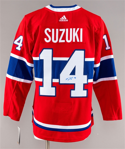 Nick Suzuki Montreal Canadiens Signed Adidas Pro Model Jersey with LOA
