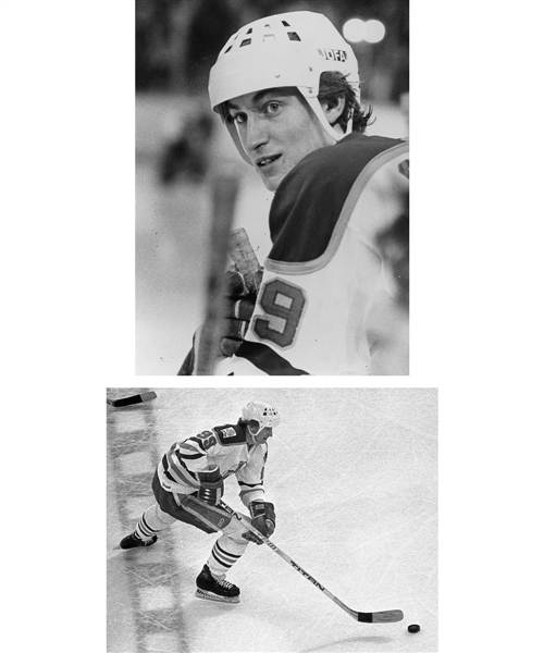 Wayne Gretzky 1979-80 Edmonton Oilers B&W and Color 35mm Photo Slide Collection of 72 