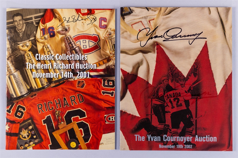 Classic Collectibles Past Auctions Catalog Collection of 13 Signed by Featured Players with LOA - Beliveau, Mahovlich, Ratelle and Others 