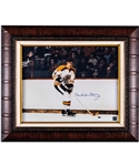 Bobby Orr Signed Boston Bruins Framed Photo with GNR COA (23” x 27”) 