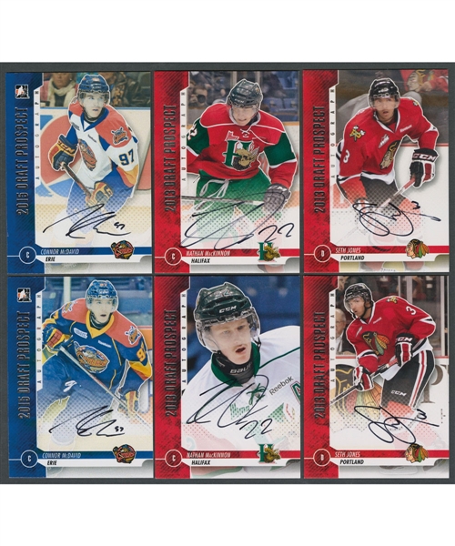 2012-13 ITG Draft Prospect Silver Autograph Near Complete Set (106/112) Including Connor McDavid (2), Nathan MacKinnon SP (2), Jonathan Drouin SP (2), Seth Jones SP (2) and Many Others!