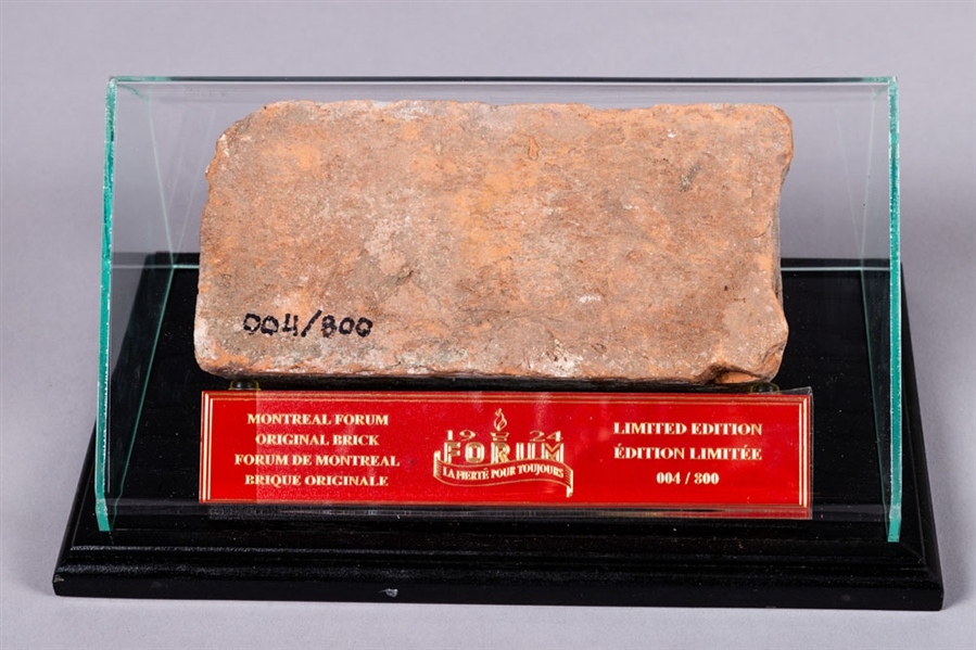Montreal Forum Limited-Edition Brick #004/800 in Display Case with Team COA
