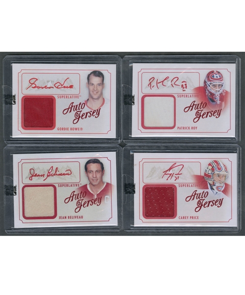 2013-14 ITG Superlative The First Six Auto and Jersey 61-Card Set (#/20) Including Roy, Howe, Beliveau, Price, Yzerman, Messier and Other HOFers and Stars