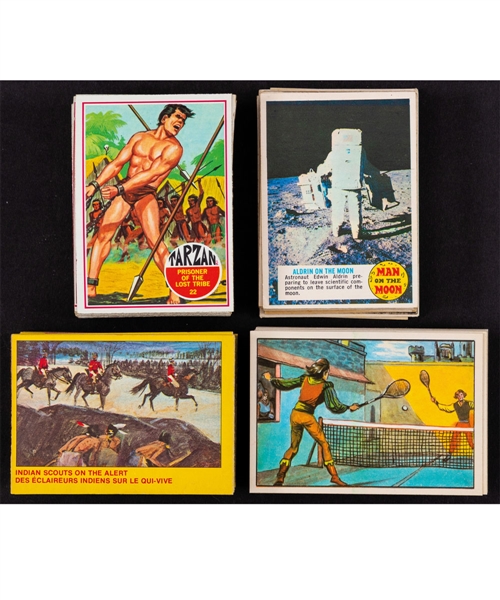 1966 Philadelphia Gum Tarzan 66-Card Set, 1968 CHIX Sport Through the Ages 50-Card Set, 1973 O-Pee-Chee RCMP 55-Card Set Plus 30-Card Insignia Set Plus Much More Including Tobacco Cards