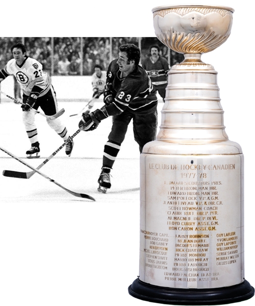 Bob Gaineys 1977-78 Montreal Canadiens Stanley Cup Championship Trophy from His Personal Collection with His Signed LOA (13")