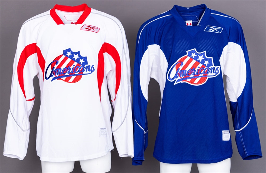 2010s AHL Worcester Sharks (4), AHL Iowa Wild (2) and AHL Rochester Americans (2) Practice Jerseys