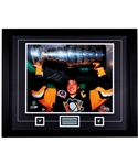 Mario Lemieux Signed Pittsburgh Penguins Framed Stanley Cup Photo Display with Steiner COA (25” x 31”) 