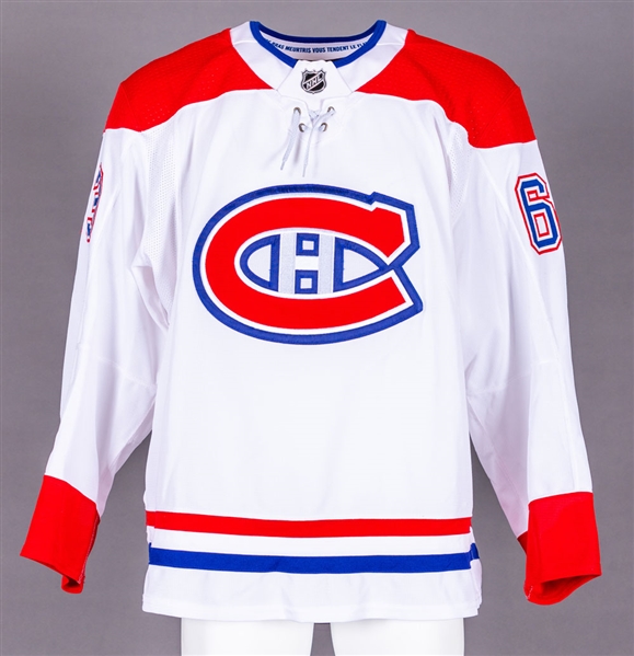 Matthew Peca’s 2018-19 Montreal Canadiens Game-Worn Rookie Era Jersey with Team LOA - Team Repairs! - Photo-Matched!