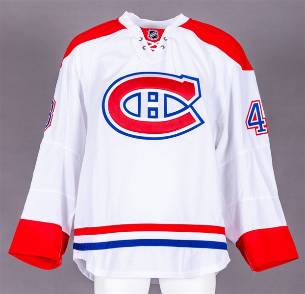 Daniel Carr’s 2016-17 Montreal Canadiens Game-Issued Rookie Era Jersey with Team LOA - NHL Centennial Patch! 