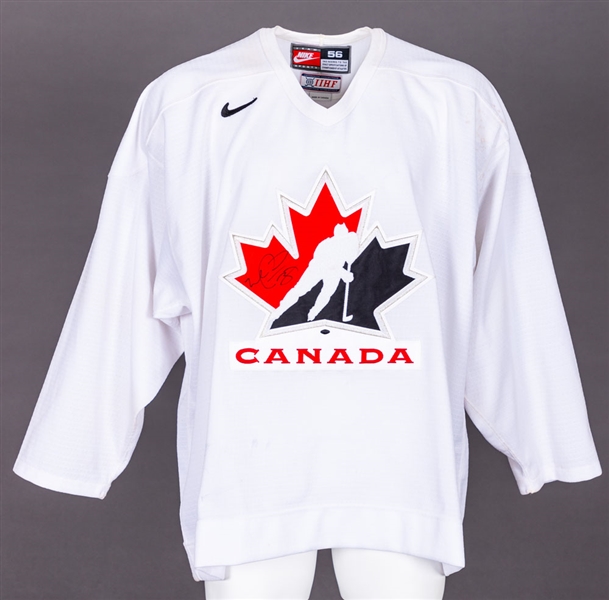 Michael Pecas 2006 Team Canada Olympics Signed Exhibition Games Worn Jersey with Hockey Canada LOA