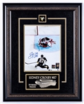 Sidney Crosby Pittsburgh Penguins Framed Photo Collection of 2 Including Signed “VS Brodeur” Photo Display with Frameworth COA 