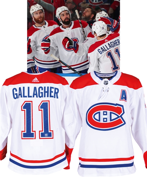 Brendan Gallagher’s 2018-19 Montreal Canadiens Game-Worn Alternate Captain’s Jersey with Team LOA - Photo-Matched!