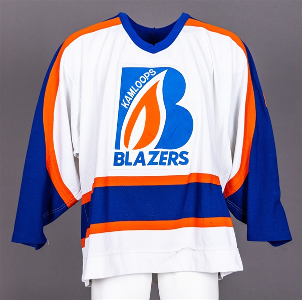 Scott Fergusons 1991-92 WHL Kamloops Blazers Game-Worn Jersey with Team LOA - Memorial Cup Championship Season!