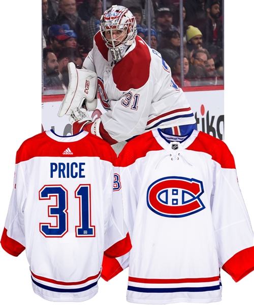 Carey Price’s 2018-19 Montreal Canadiens Game-Worn Jersey with Team LOA 