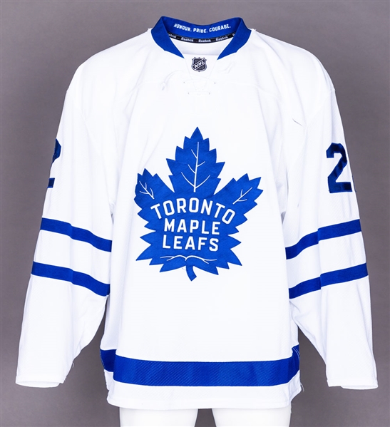 Nikita Zaitsev’s 2016-17 Toronto Maple Leafs Game-Worn Jersey with Team COA – NHL Centennial Crest - Photo-Matched!