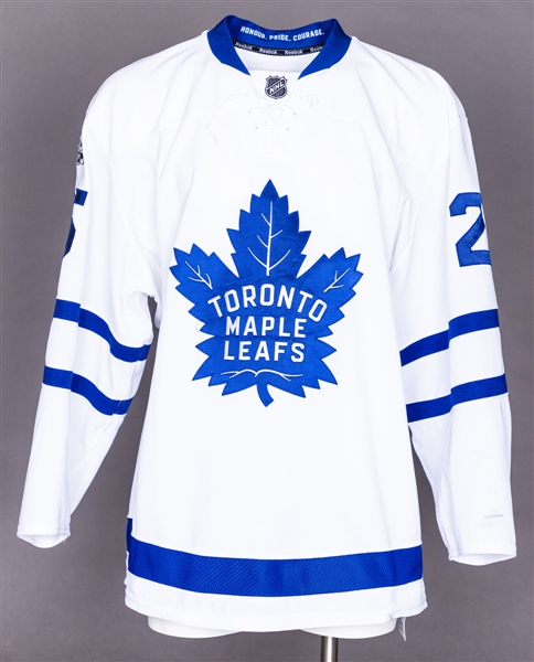 James Van Riemsdyk’s 2016-17 Toronto Maple Leafs Game-Worn Jersey with Team COA – Team Repairs! 