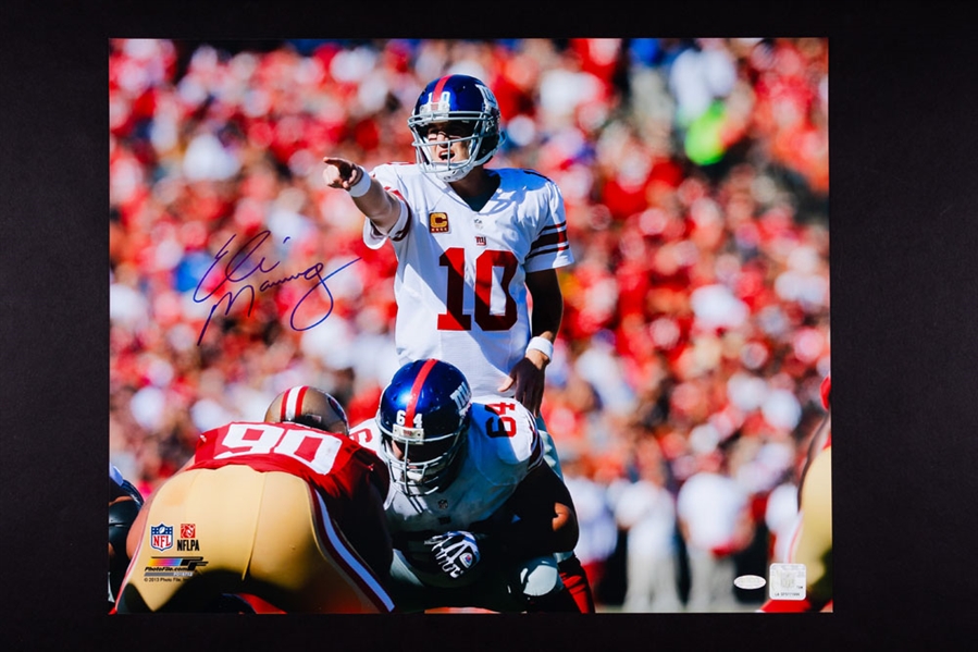 New York Giants Super Bowl XLVI Champions Eli Manning and Ahmad Bradshaw Signed Jersey, Football and Photo Collection of 7 
