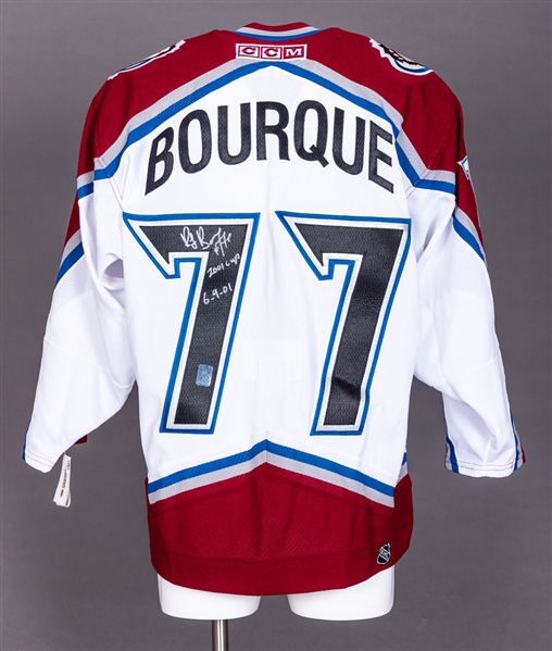 Ray Bourque Signed 2001 Colorado Avalanche Stanley Cup Finals Alternate Captains Jersey with WGA COA