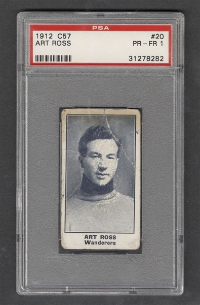 1912-13 Imperial Tobacco C57 Hockey Card #20 HOFer Art Ross (Graded PSA 1) and #44 HOFer Newsy Lalonde