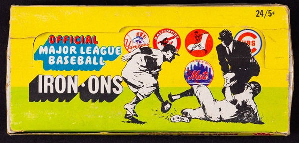 1968 Fleer Baseball Iron-Ons Wax Box with 24 Unopened Packs