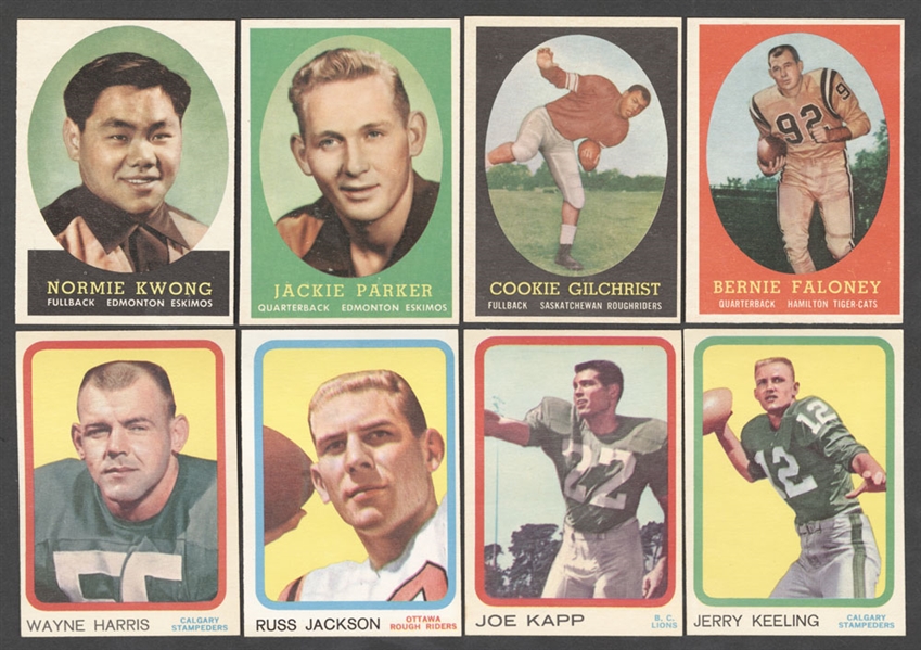 1958 Topps CFL Football Complete 88-Card Set and 1963 Topps CFL Football Complete 88-Card Set