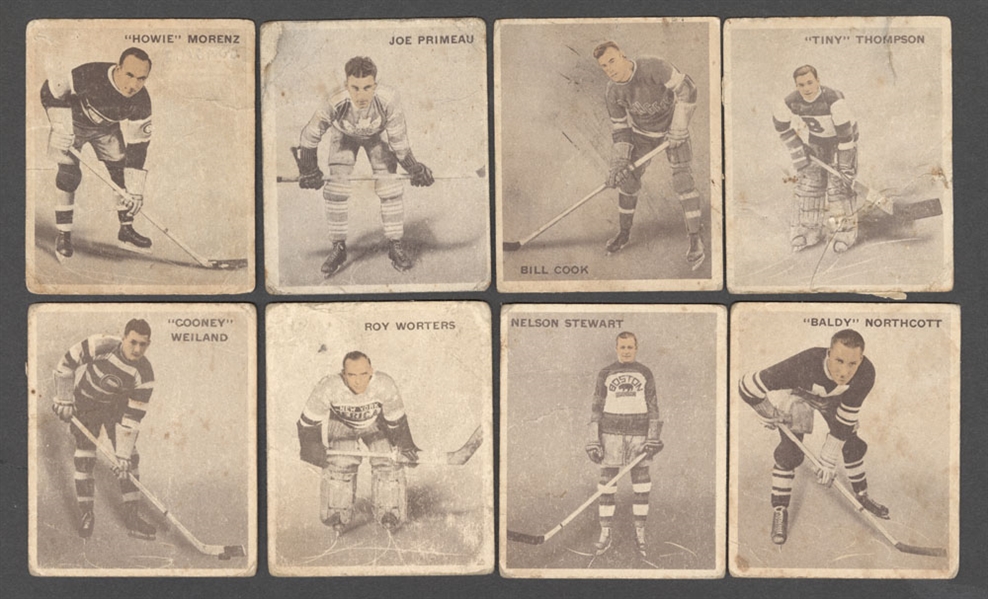 1933-34 World Wide Gum Ice Kings V357 Hockey Card Collection of 42