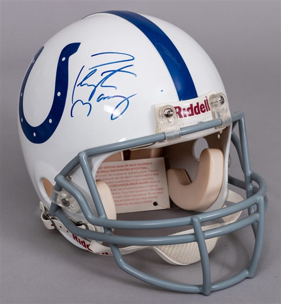 Peyton Manning Signed Indianapolis Colts Full-Size Riddell Helmet from Steiner