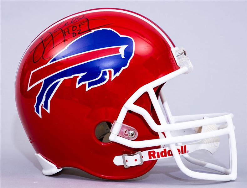Jim Kelly Signed Buffalo Bills Full-Size Riddell Helmet with "HOF 02" Inscription - Steiner COA