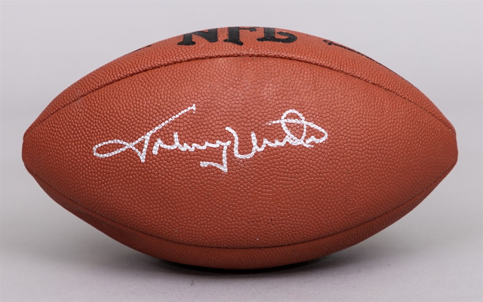 Joe Namath Signed 1969 New York Jets Super Bowl Champions Football (JSA LOA) and Johnny Unitas Signed Football (PSA/DNA COA)