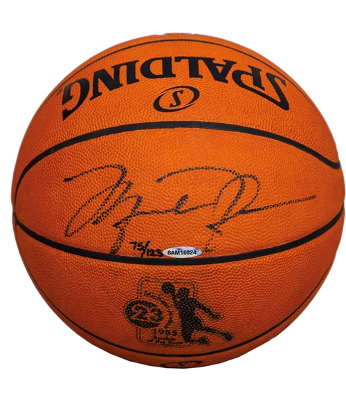 Michael Jordan "Rookie of the Year" Signed Limited-Edition Basketball #75/123 - UDA Authenticated