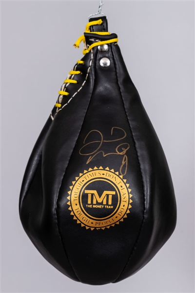 Floyd Mayweather Jr. Signed Boxing Speed Bag with Beckett COA