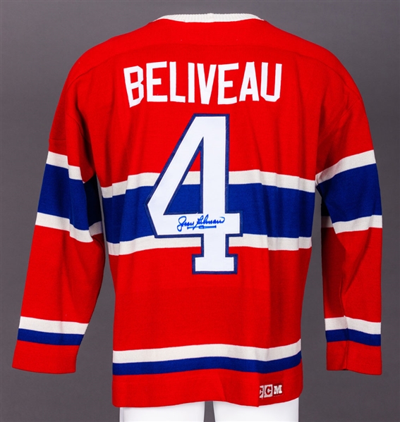 Jean Beliveau Signed Montreal Canadiens "Heritage" Captains Jersey with COA