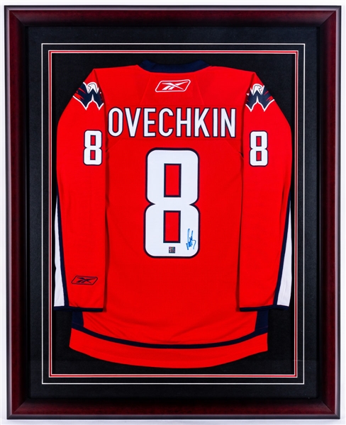 Alexander Ovechkin Signed Washington Capitals Jersey Framed Display with COA (38 ½” x 47 ½”)